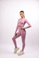 Load image into Gallery viewer, Diversity Long Sleeve Gym Sets Light Pink