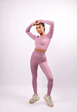 Load image into Gallery viewer, Diversity Long Sleeve Gym Sets Light Pink